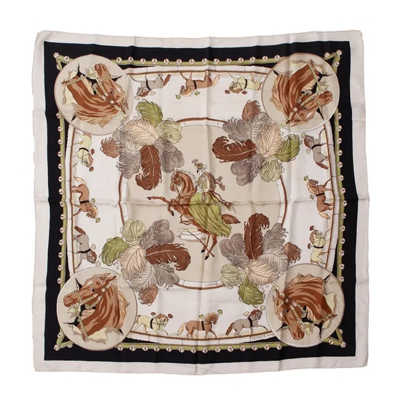 Hermes Accessories - Chevaux de cirque Rare silkscarf Hermes by Hugo Grykar 1948